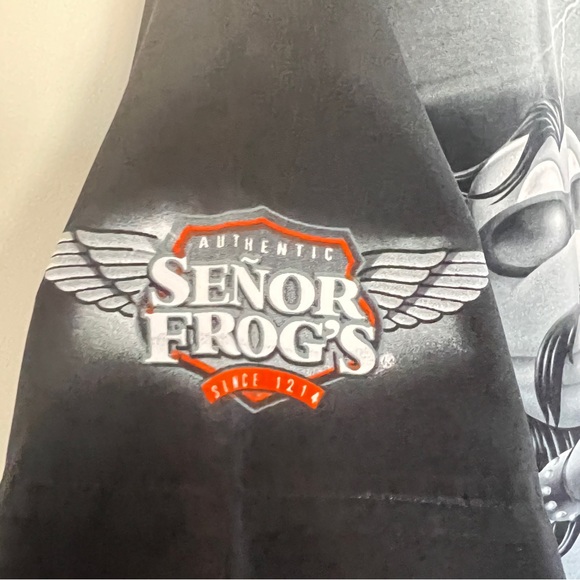 SENOR FROGS Biker Button Up Shirt Motorcycle Handlebar Mustache Rider - Picture 7 of 8